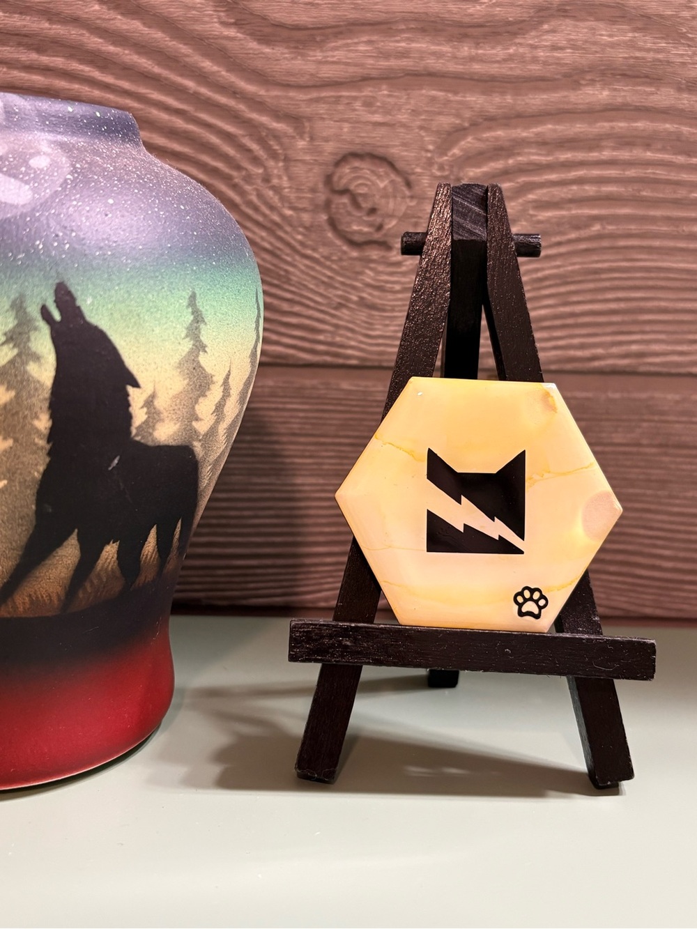 Yellow Thunderclan Warrior Cats Decorative Hexagon Tile